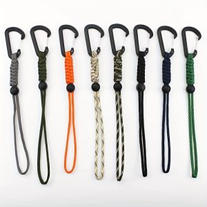 3pcs Color Paracord Carabiner, Backpack Hanging Hook Buckle For Outdoor Mountaineering And Camping, Random Color