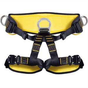 VEVOR Half Body Safety Harness, Tree Climbing Harness with Added Padding on Waist and Leg, Half Protection Harness 340 lbs, ASTM F1772-17 Certification, for Fire Rescuing Caving Rock Climbing