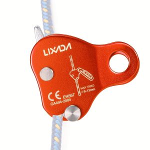 LIXADA Rock Climbing Ascender Ultralight Fall Arrest Protection Belay Device Self-Locking 8-13MM Rope Grip Clamp For Outdoor Climbing And Rescue