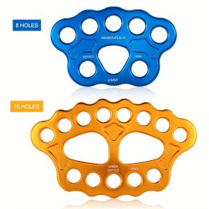 Lixada Lixada Outdoor 8 Holes Paw Rigging Plate 45KN Rescue Climbing Mountaineering Equipment Multi Anchor Point Connector Gear