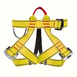 THOEDPRIX Climbing Harness with Wide Half Strap - Durable Polyester Fiber, Ideal for Mountaineering, Rock Climbing & Rappelling